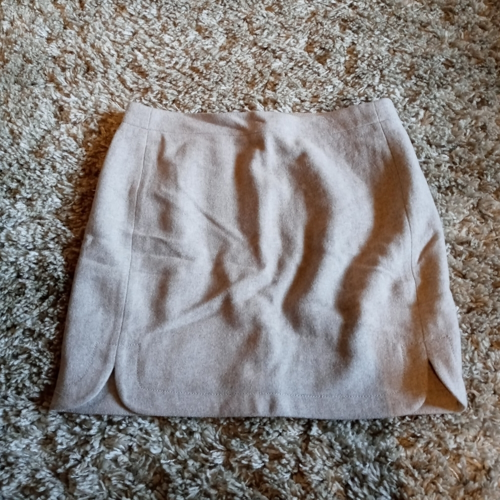 J. Crew cream warm mini skirt